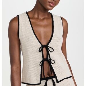 New! Onia Women's Linen Knit Tie Front Tank Coverup